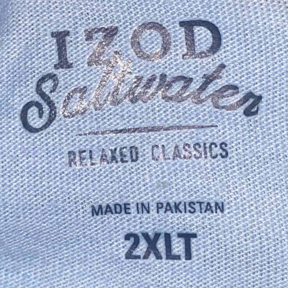 NWT Men’s IZOD saltwater shirt size 2xlt - Picture 3 of 3